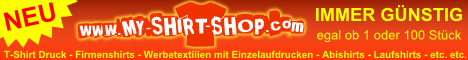 MY-SHIRT-SHOP.com - T-Shirt Druck - Firmenshirts - Werbetextilien mit Einzelaufdrucken - Abishirts - Laufshirts - etc. etc.