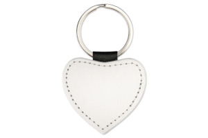 Faux Leather Photo Keychain - Heart (approx. 50 x 45 mm)