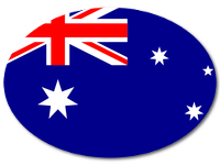 Colored Baby Sticker with Flag - Australia