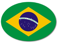 Colored Baby Sticker with Flag - Brazil