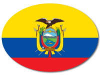 Colored Baby Sticker with Flag - Ecuador