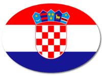 Colored Baby Sticker with Flag - Croatia