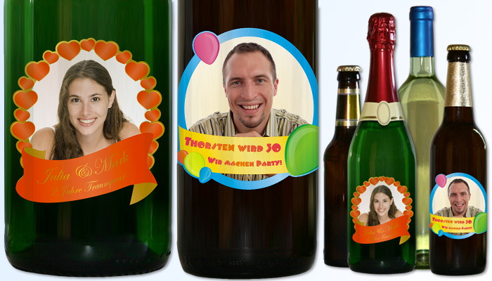 Bottle Labels with Photo