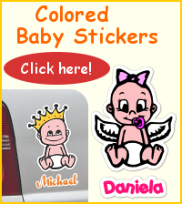 Colored baby stickers