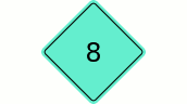1a Road Sign XXL Aufkleber - Mint (8)