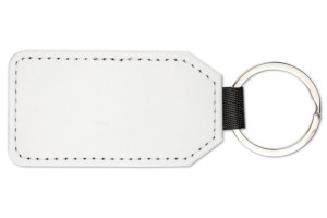 Faux Leather Keychain - Rectangle (approx. 76 x 42 mm)