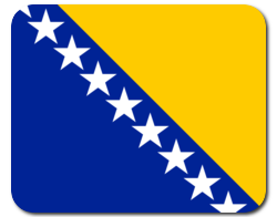 Mauspad mit Flagge - Bosnien und Herzegowina