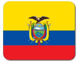 Mauspad mit Flagge - Ecuador