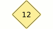 1a Road Sign Aufkleber - Creme (12)