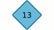 1a Road Sign Aufkleber - Lichtblau (13)