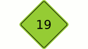 1a Road Sign Sticker - Pastel green (19)