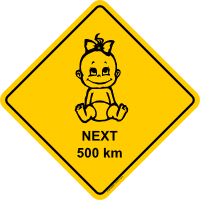 1a Road Sign Aufkleber - Motiv RS26