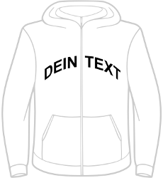 Kapuzenjacke "Deine Stadt" Kinder - Gebogen