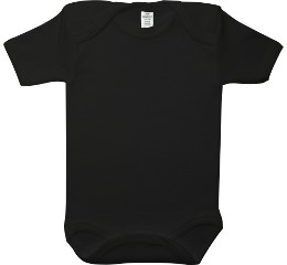 Baby Body kurz, Babybody - Uni Schwarz