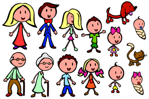 Family Sticker Set - Colored stickers