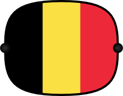 Sonnenblende mit Flagge - Belgien
