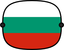 Sonnenblende mit Flagge - Bulgarien
