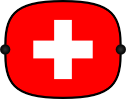 Sonnenblende mit Flagge - Schweiz