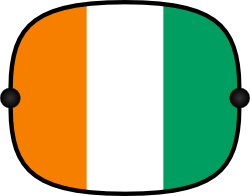 Sun Shade with Flag - Côte d'Ivoire