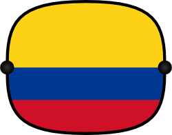 Sonnenblende mit Flagge - Kolumbien
