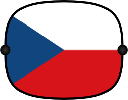 Sonnenblende mit Flagge - Tschechische Republik