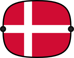 Sonnenblende mit Flagge - Dänemark