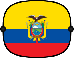 Sonnenblende mit Flagge - Ecuador