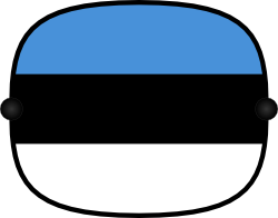 Sonnenblende mit Flagge - Estland