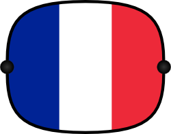 Sonnenblende mit Flagge - Frankreich