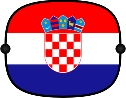 Sonnenblende mit Flagge - Kroatien