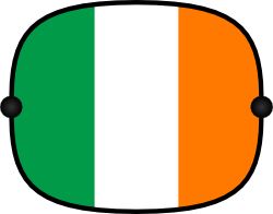 Sonnenblende mit Flagge - Irland