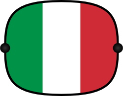 Sun Shade with Flag - Italy