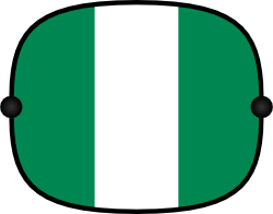 Sonnenblende mit Flagge - Nigeria