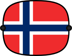 Sonnenblende mit Flagge - Norwegen