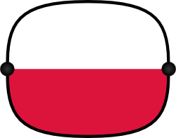 Sonnenblende mit Flagge - Polen