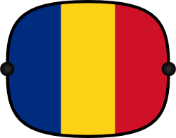Sonnenblende mit Flagge - Rumänien