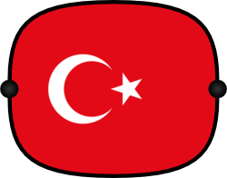 Sonnenblende mit Flagge - Türkei