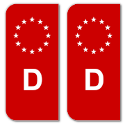 Licence Plate EU-Field Sticker - Red (1)