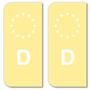 Licence Plate EU-Field Sticker - Cream (12)
