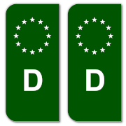 Licence Plate EU-Field Sticker - Dark green (15)