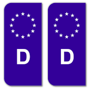 Licence Plate EU-Field Sticker - Brilliant blue (16)
