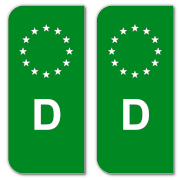 Licence Plate EU-Field Sticker - Lime green (2)