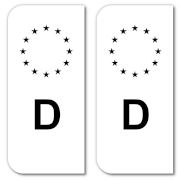 Licence Plate EU-Field Sticker - White (4)