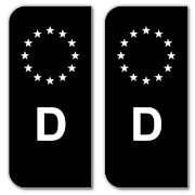Licence Plate EU-Field Sticker - Black (5)