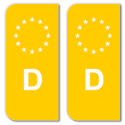 Licence Plate EU-Field Sticker - Golden (9)