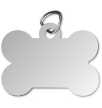 Aluminum Tag - Bone (approx. 38 x 25 mm)