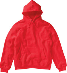 Kapuzenpullover "Deine Stadt" Herren - Rot