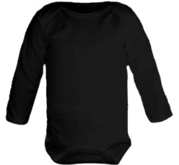 Baby Bodysuit long, Baby Body - Uni Black