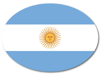 Bunter Babyaufkleber mit Flagge - Argentinien