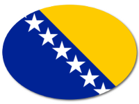 Colored Baby Sticker with Flag - Bosnia and Herzegovina